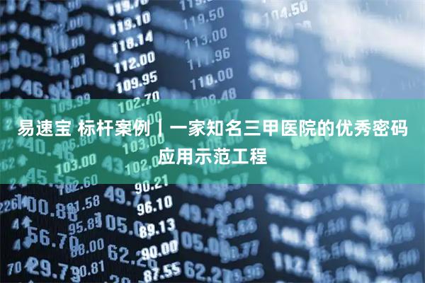 易速宝 标杆案例｜一家知名三甲医院的优秀密码应用示范工程