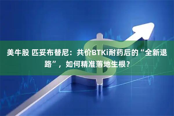 美牛股 匹妥布替尼：共价BTKi耐药后的“全新退路”，如何精准落地生根？
